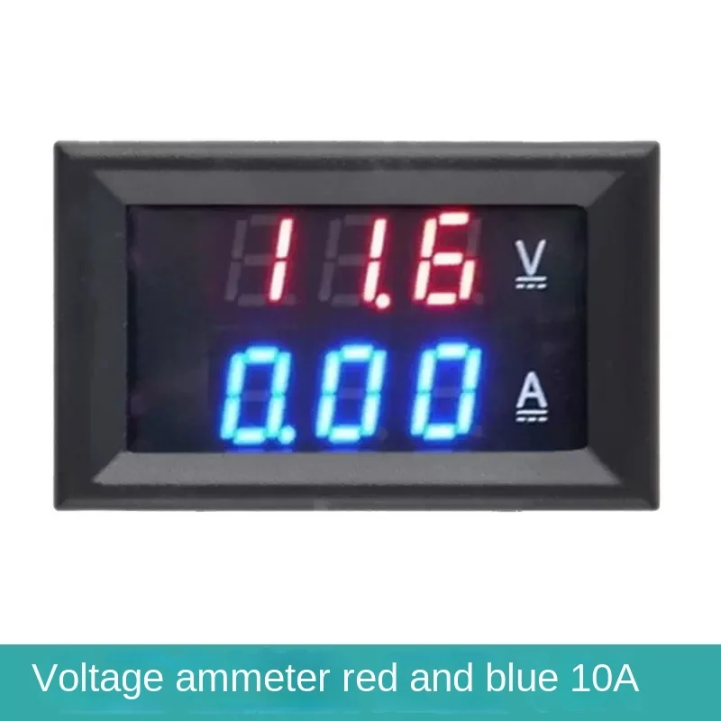 DC0-100V 1A 10A 50A 100A Voltmeter Ammeter Red Blue LED Amp Dual Digital Volt Meter Gauge 0.56\'\' LED Display 50A 100A Diverter