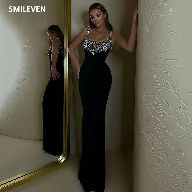 

Smileven Mermaid Lace Applique Evening Dresses Spaghetti Strap Backless Prom Gowns Sweetheart Formal Party Dress Customized 2025