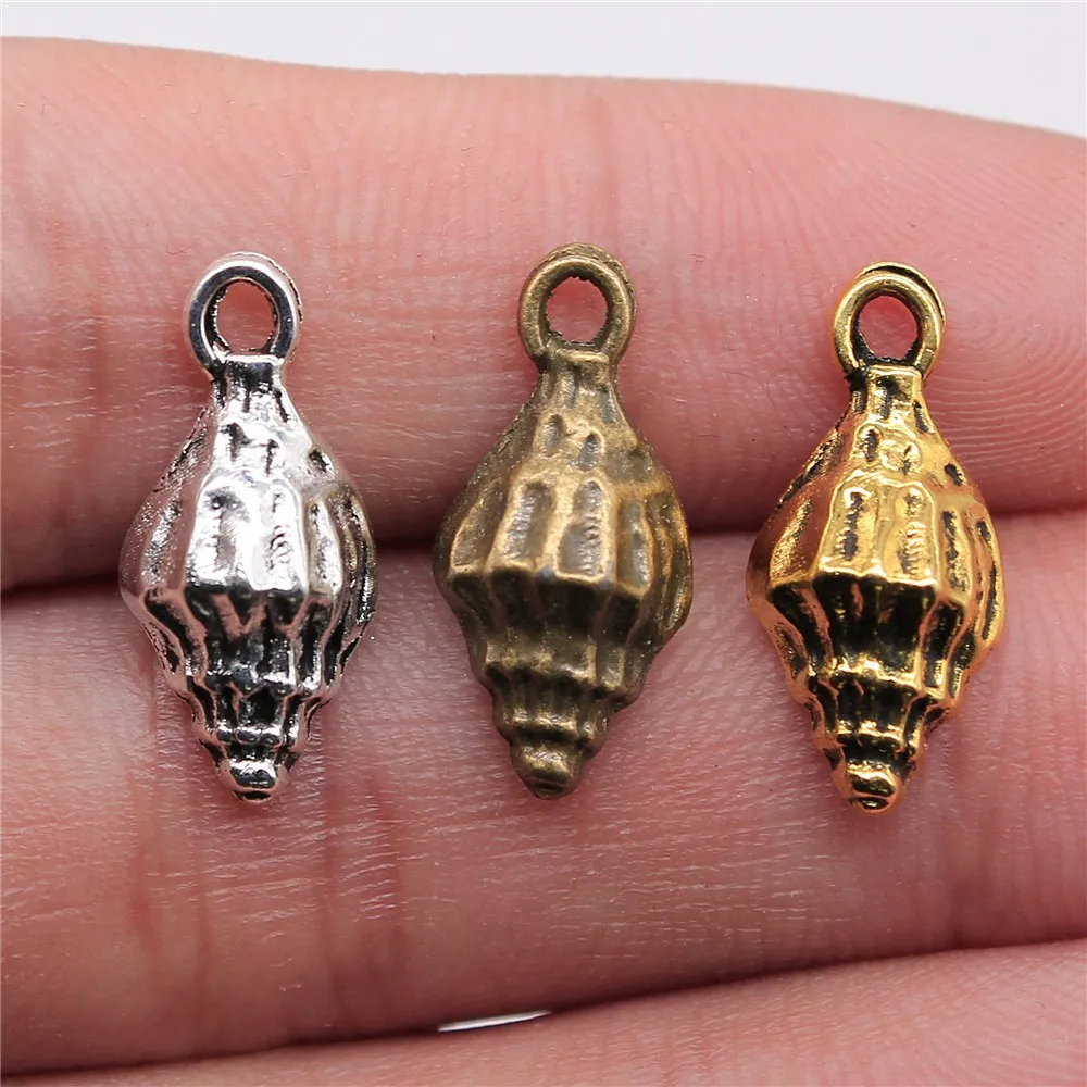 Vintage Conch Seashell Charms Pendant Beach Bohemian Charms For Jewelry Making Bracelet Necklace DIY Craft Bulk