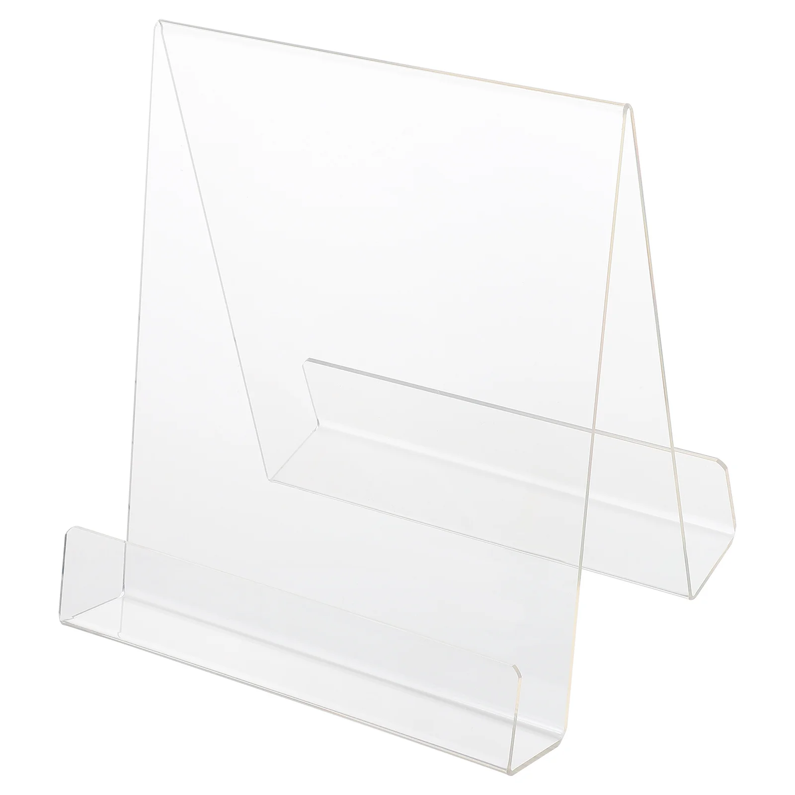Acrylic Bookshelf Transparent Holder Simple Book Support Double- Desktop Bookend Easy to Clean Acrylic Book Rack