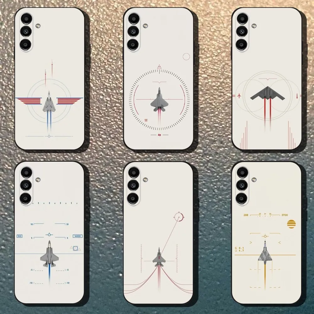 

Aircraft Helicopter plane Phone Case For Samsung Galaxy A13,A21s,A22,A31,A32,A52,A53,A71,A80,Soft Black Shell