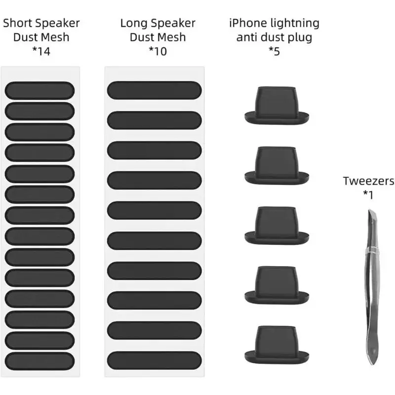 R53C Mesh Speaker Anti Dust Adhesive Cover Included Dust Plug & Tweezer for Phone 16 15 Dustproof Stickers Protectors