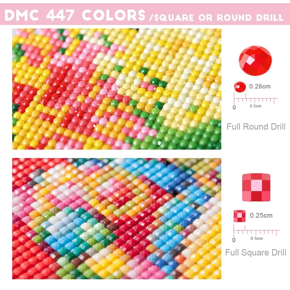 اليابانية القط أنيمي الماس اللوحة الكرتون الفن 5D الماس الفسيفساء التطريز عبر الابره عدة الحرفية ديكور المنزل هدية #4