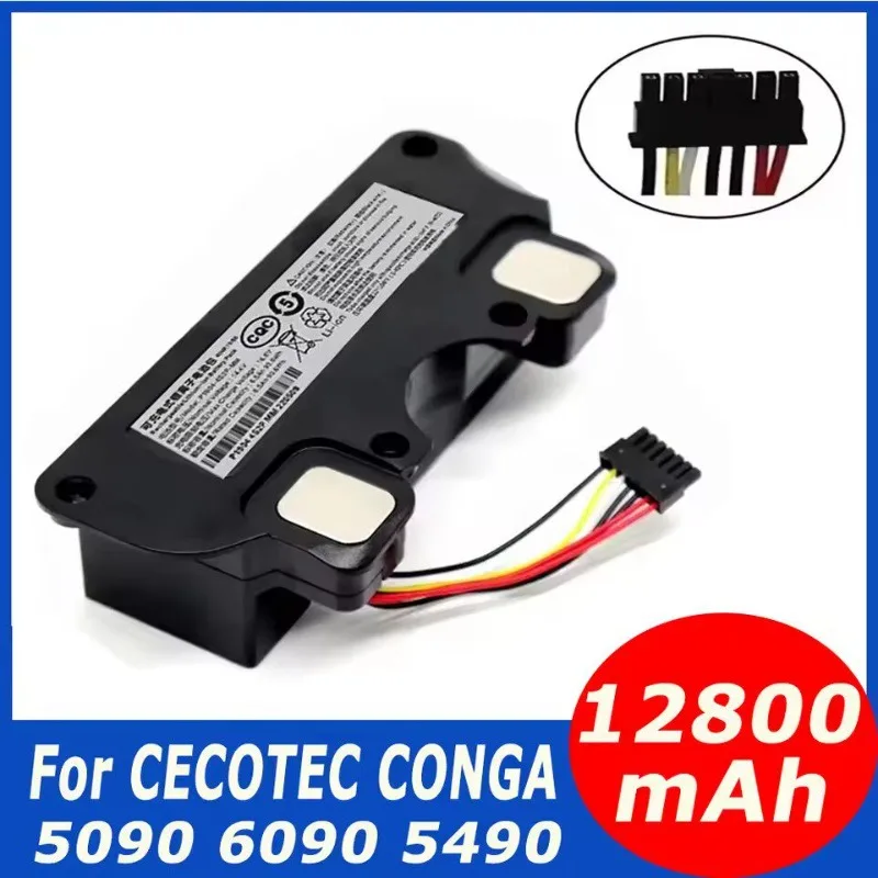 12800mAh Replacement Battery for Cecotec Conga 4090 4490 4690 4590 Robot Vacuum Cleaner
