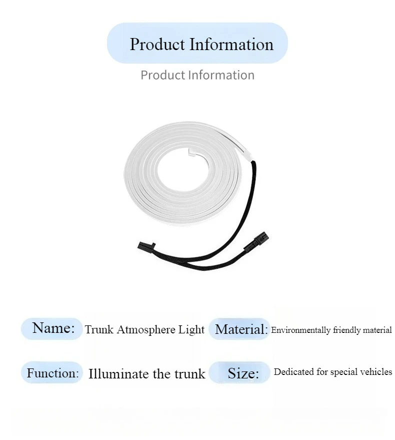 ل 2024 2025 BYD ATTO 2 CarLED سيارة جذع شرائط مصباح لا الحفر التلقائي مربع خلفي ضوء سيارة الجذع المحيطة شريط إضاءة #6