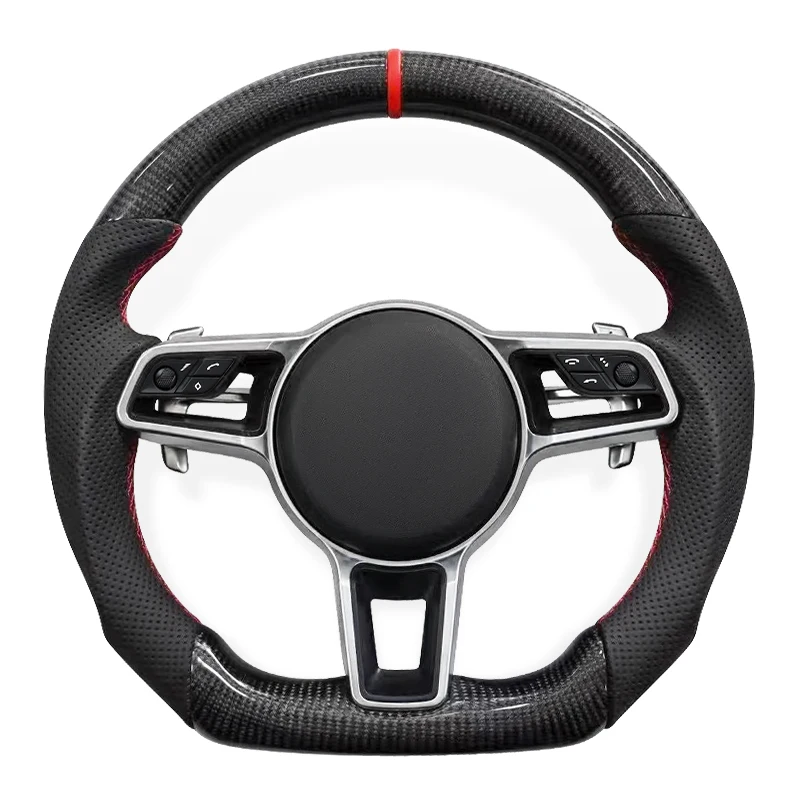 

Carbon Fiber Car Steering Wheel for Porsche Cayenne Boxster Macan Cayman Panamera 911 991 992 970 997 958 981 987 Steering Wheel