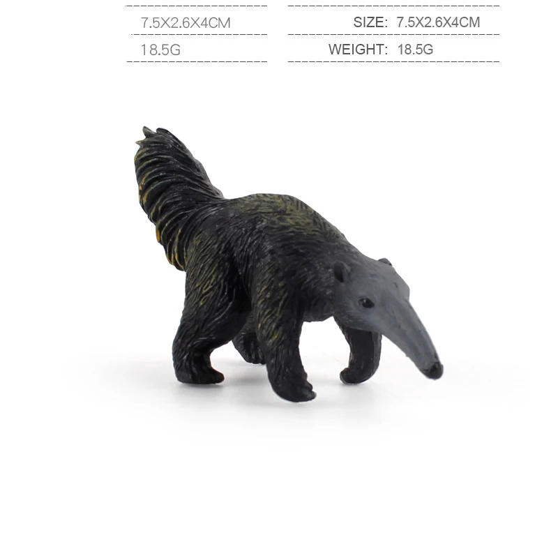 Realistisches Tierspielzeugmodell, Ameisenbär, Kunstharzfigur, Heim-/Büro-Dekoration, Sammlerspielzeug