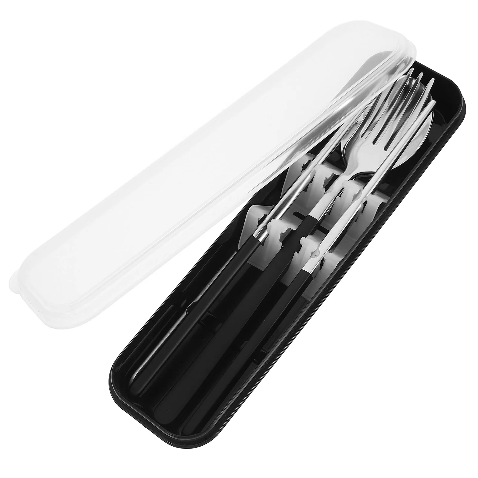 

Portable Cutlery Set Reusable Utensils Chopsticks Metal Camp Cooking Plastic Picnic Camping