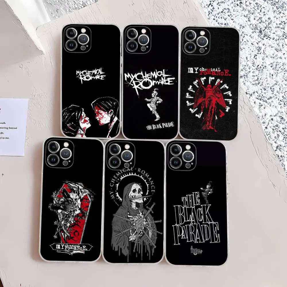 Прозрачный противоударный чехол для iPhone 17 Air 16 Pro Max 15 14 13 12 11 Plus с изображением группы My Chemical Romance