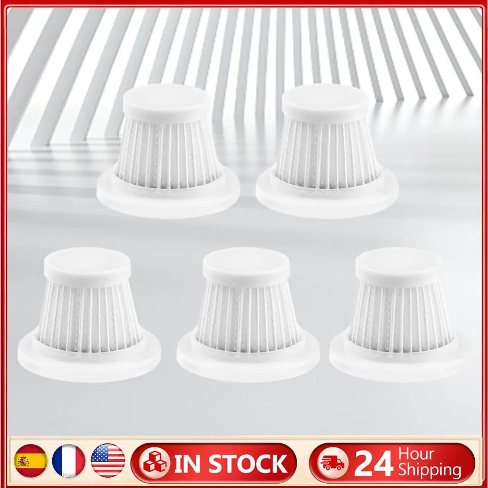 5pcs Reusable HEPA Car Vacuum Filter Car Vacuum Cleaner Filter Easy Installation and Removal Handheld Vacuum Cleaner Accessories