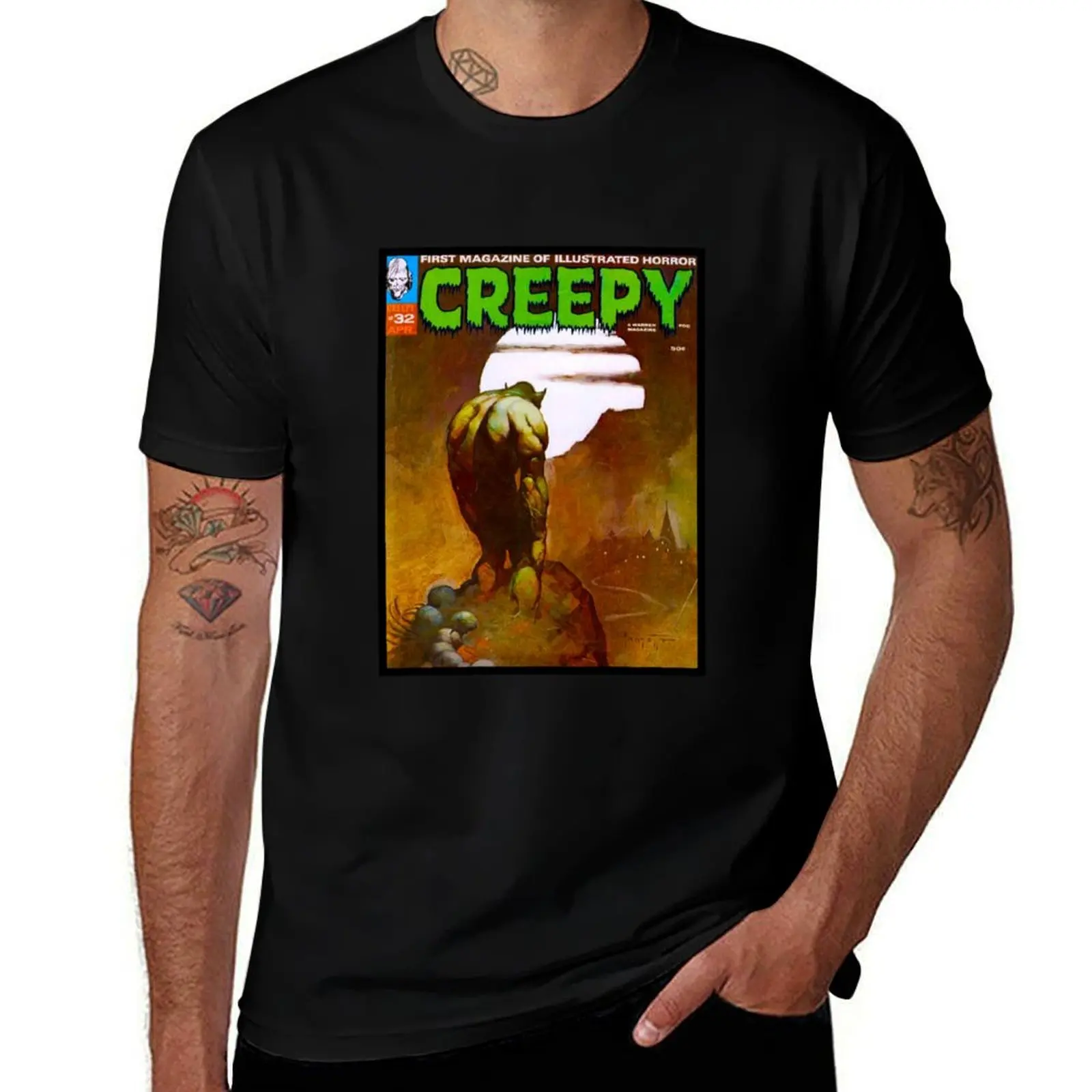 OH MY! ANOTHER GREAT VINTAGE CREEPY #32 MAGAZINE COVER! T-Shirt Holiday All Match T-Shirt