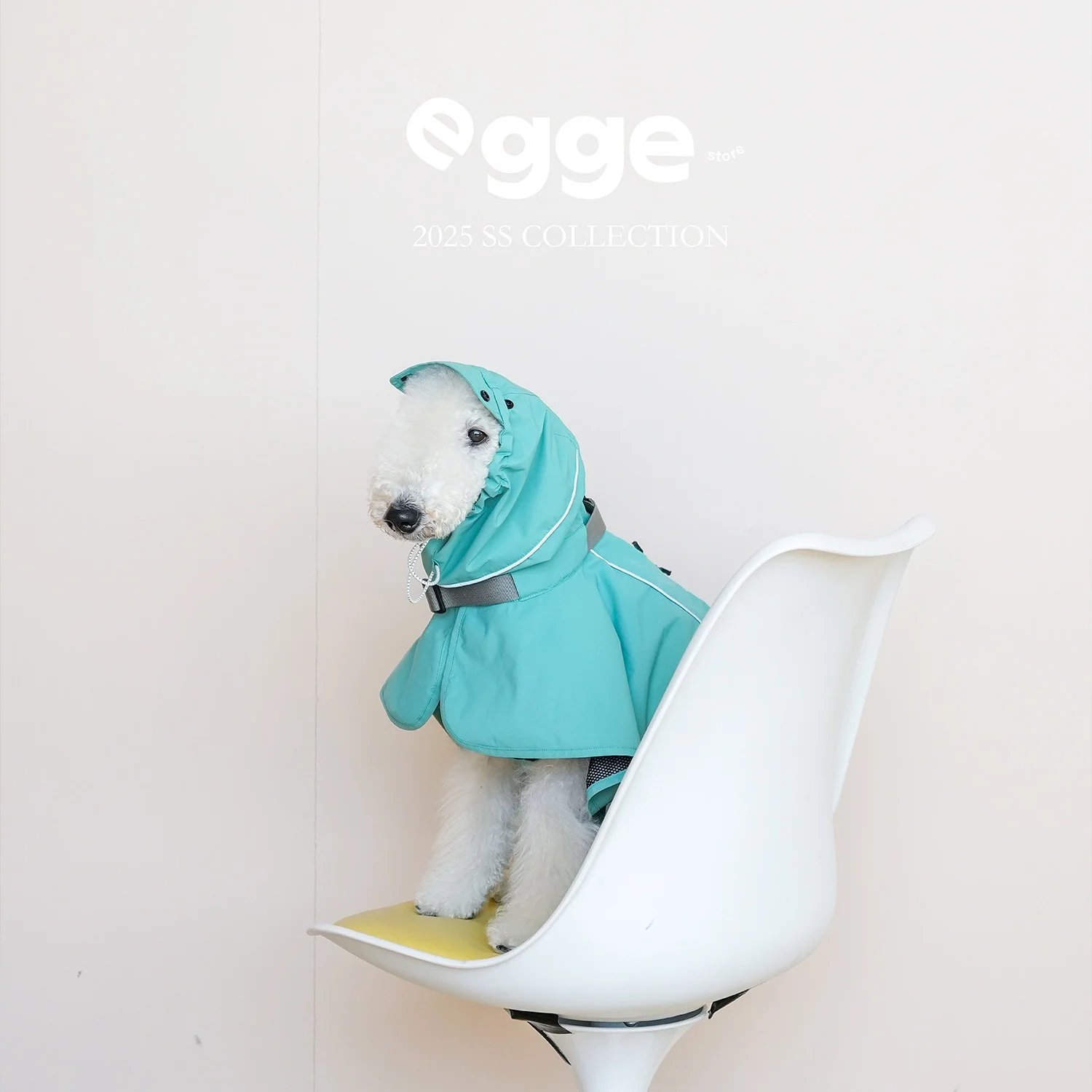 EGGE Fashion Lightweight Water-Repellent Blue Hoodie Raincoat for Bedlington Dogs Waterproof  Windproof Cape for Whippet Outdoor