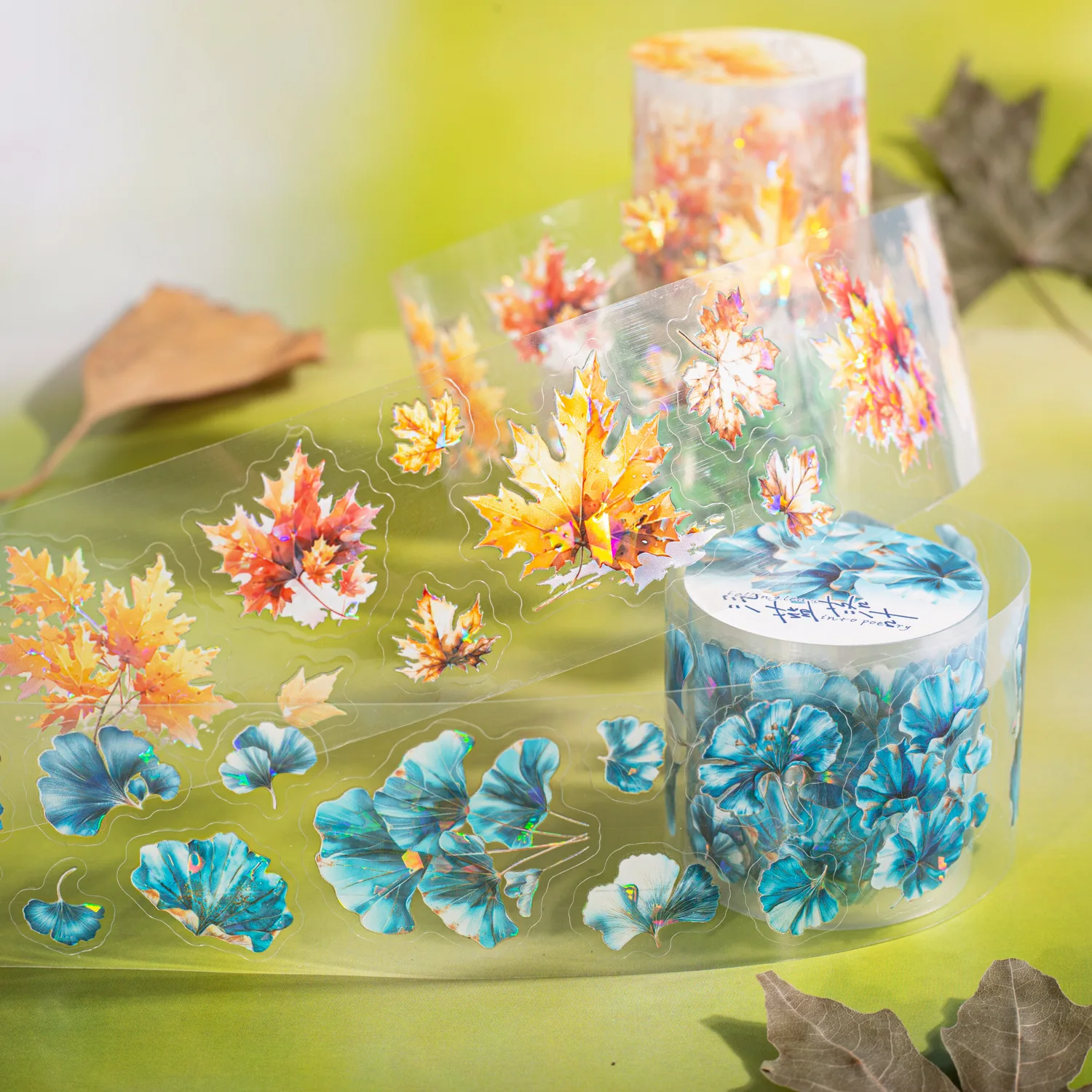 

1pcs/1lot Decorative Adhesive Tapes falling leaves become poetry Junk Journal DIY Paper Japanese Masking Scrapbooking Stickers