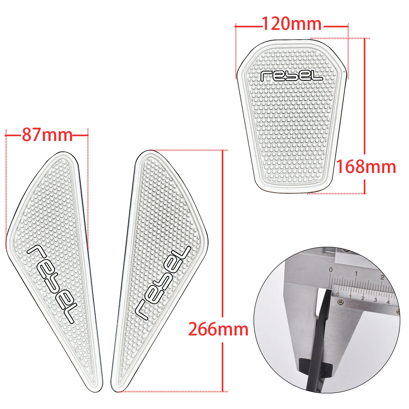  لهوندا المتمردين سم CMX 300 500 2017-2024 خزان للدراجة النارية المطاط ملصق حامي غمد الركبة خزان وسادة قبضة ملصق مائي اكسسوارات #6