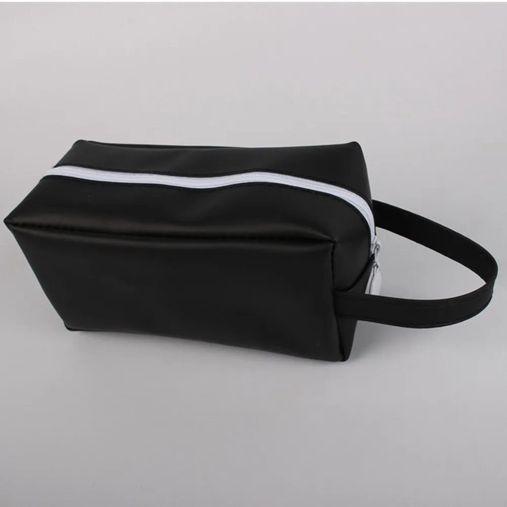2Pcs Pencil Case Cat Face Pattern Silicone Zipper Pouch Easy Carry Side Strap School Stationery Organizer Bag for Students