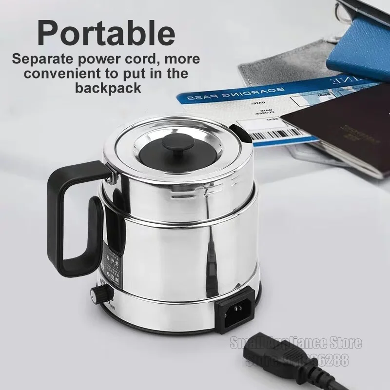 Nathome Folding Electric Kettle 550ML Capacity Stainless Steel Kettle Mini Portable Household Kitchen Appliances 110V-240V