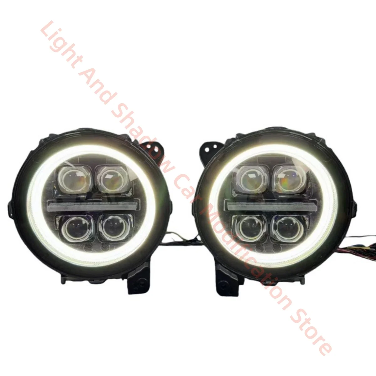 For Jeep Wrangler 2018-2025 Headlight assembly Modification LED Lens headlight Daytime running lights Flowing light turn signal