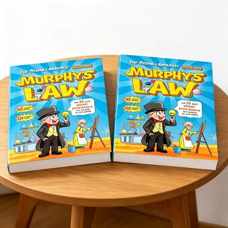 Murphy's Law The Scarily Accurate Caricature Book Life Wisdom Psychology Self‑Help English Paperback Book for Adults Teenagers