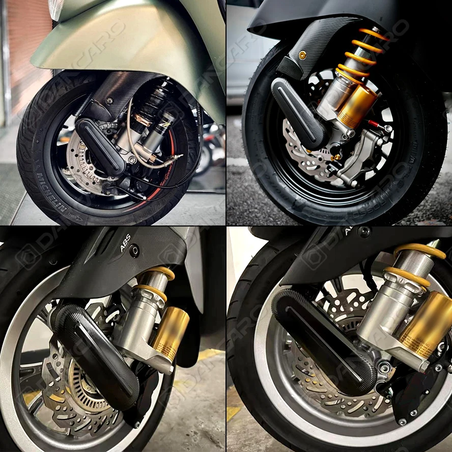 Motocicleta Front Shock Absorber Cover, Swing Arm Caps, Protector Acessórios, Vespa GTS300 Sprint, Primavera 150, 2017-2022