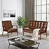 Mid-Century Retro Modern Living Room Set with Loveseat and Seating Sofa Chair and Lounge Chairs