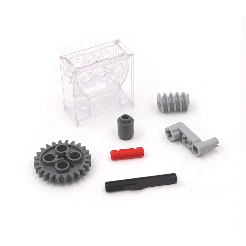 5 Sets/Lot Building Blocks Parts 2x4x3 1/3 Gearbox 6588 32239 High-Tech Worm Gears 4716 Brick EV3 9686 Set Car DIY Toys