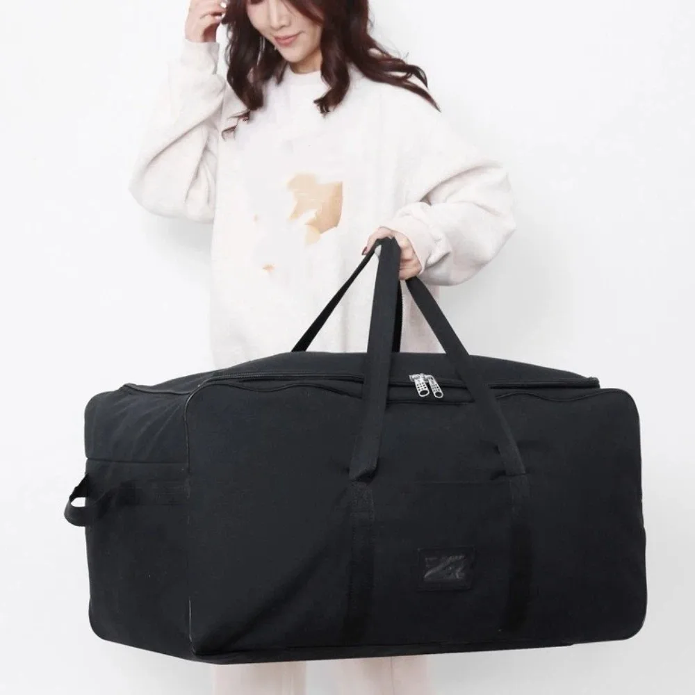 Foldable Weekend Travel Bag Multiple Compartments Waterproof Trolley Backpack Large Capacity with Detachable Wheels