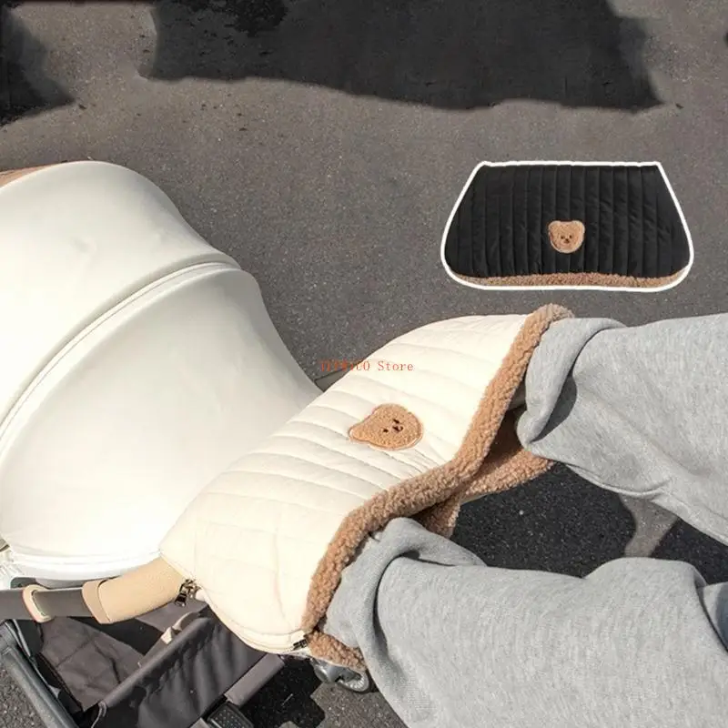 

U50F Коляски для холодной погоды, муфты для рук, теплые варежки, мягкая флисовая подкладка и ветрозащитные тканевые перчатки для