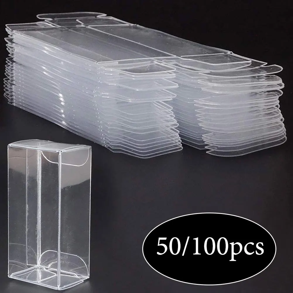 50/100pcs Protector Clear PVC Cases 1/64 Car  Toy  Dustproof Box Case Display Protection Box Case Display Box