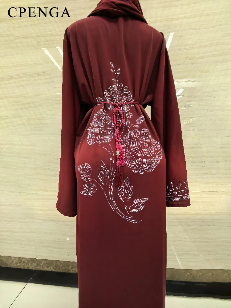 2024 Luxury Dubai Muslim Dress for Women Ramadan Arab Hijab Abaya Elegant Party Jalabiya Clothing Fashion Moroccan Kaftan Robe