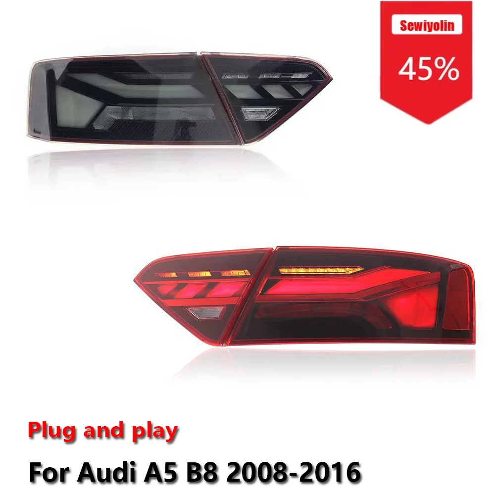 

Sewiyolin автомобильный светодиодный задний фонарь аксессуары для Audi A5 B8 2008-2016 модифицированный новый стиль RS DRL стоп-сигнал поворота Plug and Play