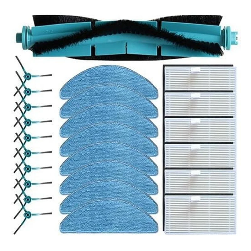 AAAN-Per Medion X41 SW Robot Aspirapolvere Parti di ricambio Spazzola laterale principale Filtro Hepa Panno per mop