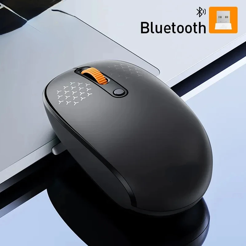 

F01B Мышь Беспроводная Bluetooth 5,0 Мышь 1600 точек на дюйм Бесшумный щелчок для MacBook Tablet Laptop PC Игровые аксессуары Мышь 2,4G