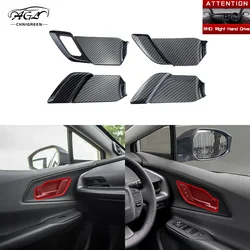 4pcs ABS Carbon Fiber Color Inner Door Open Handle Cover Interior for Toyota Prius 2023 2024