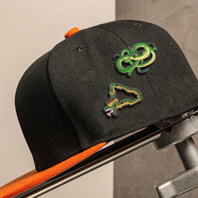 New Mexican Anime Movies Dragon Metal Hat Clip Pin Enamel Pins Cartoon Backpack Baseball Cap Golf Cap Clip Badge Jewelry Gift