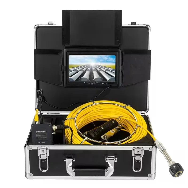 1000tvl 65ft 7'' LCD Compact Sewer Drain Duct Video CCTV Pipe Inspection Camera With 0.9'' Lens And Video Recording Function