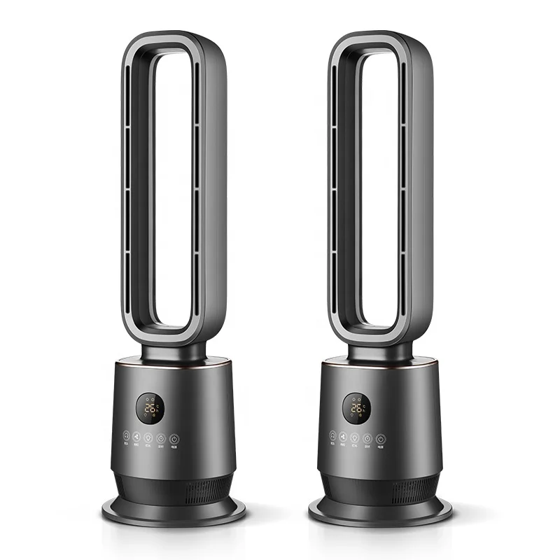 Portable Bladeless Heater with Colorful Light Indoor Ptc Electric Fan Heater Desktop Floor Standing for Room Winter Home