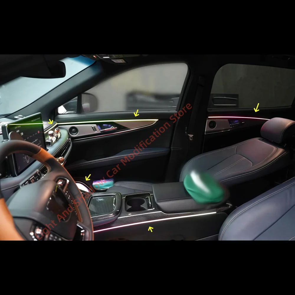 لينكولن نوتيلوس 7-color الضوء المحيط LED ضوء الباب دليل مكبر الصوت فتحة واجهة الشاشة APP التحكم #4