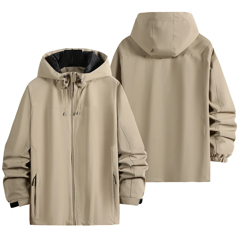 Men's Tactical Waterproof Jacket Upgraded Windproof Assault Suit Lightweight Hooded Raincoat Quick Dry Hiking Riding Outdoor