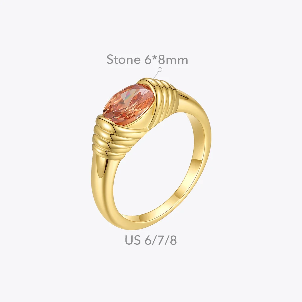 ENFASHION Zircon Elegant Rings For Women Gold Color Engagement Ring 2021 Fashion Jewelry Party Anillos Mujer Wholesale R214102