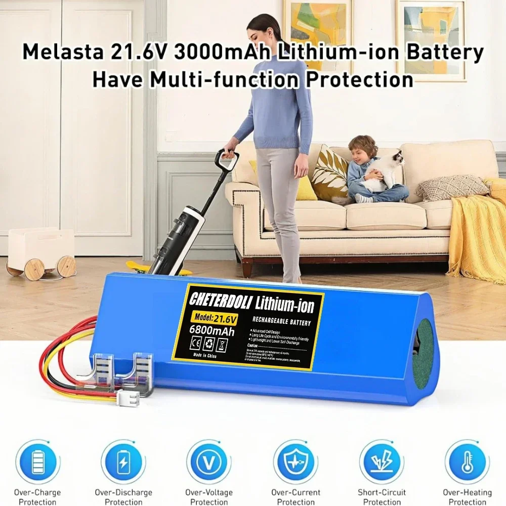 

100% Original 12800mAh For Tineco FLOOR ONE 1.0 FW25M-01 FW25W-01 FW09010ECN HF10E-01 HF20E-01 S3-01 vacuum cleaner Battery