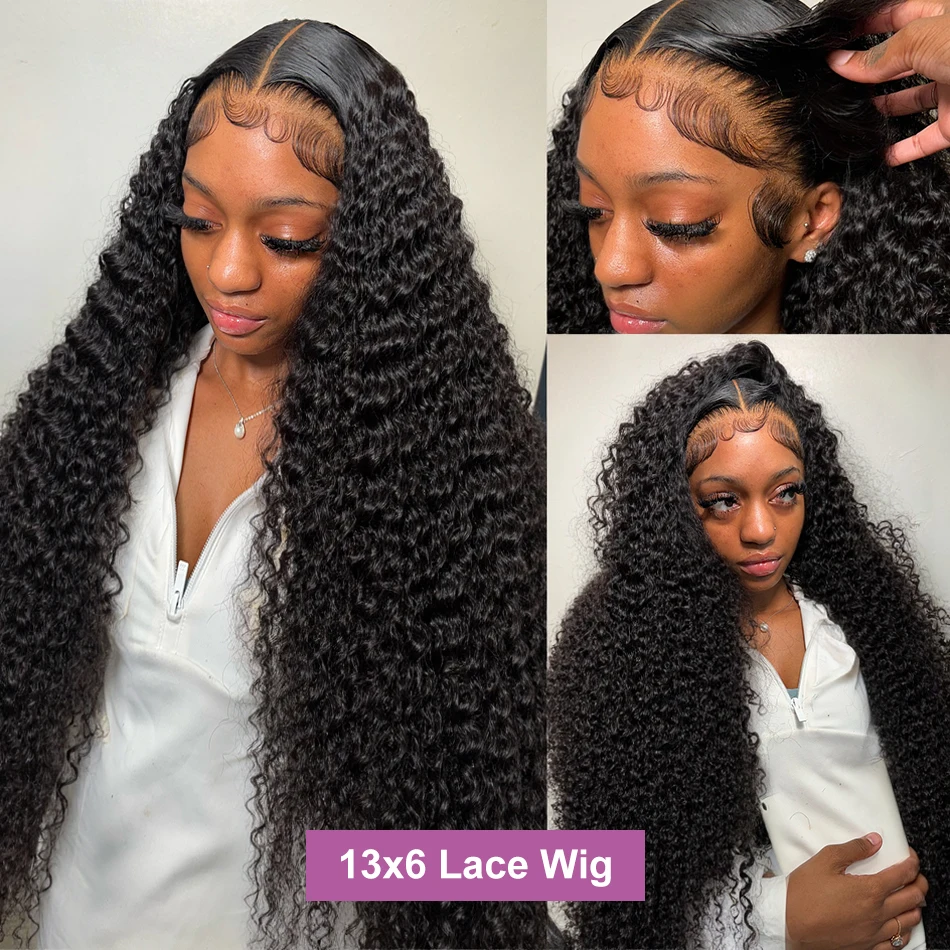 Cabello humano de onda profunda 13x6 frente de encaje rizado 13x4 onda de agua 30 40 pulgadas peluca 200 densidad pelucas frontales de encaje HD prearrancadas