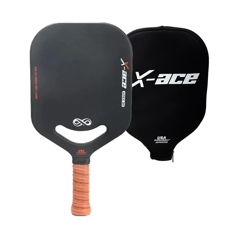 

X-Ace Pickleball Paddle with Paddle Cover, 3K Carbon Fiber Surface, Air Dynamic Throat, Edgeless Pickleball Racket