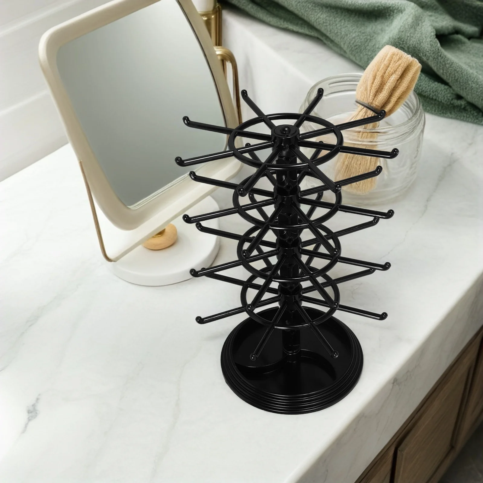 

Rotating Jewelry Rack Hanging Organizer Bracelet Holder Tree Display Storage Necklace Earring