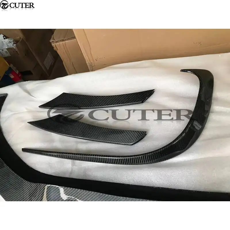 W257 Cls300 Cls53 Amg Style Carbon Fiber Front Bumper Side Fender Air Vents Moulding Trims for Benz Cls300 Cls53 2019