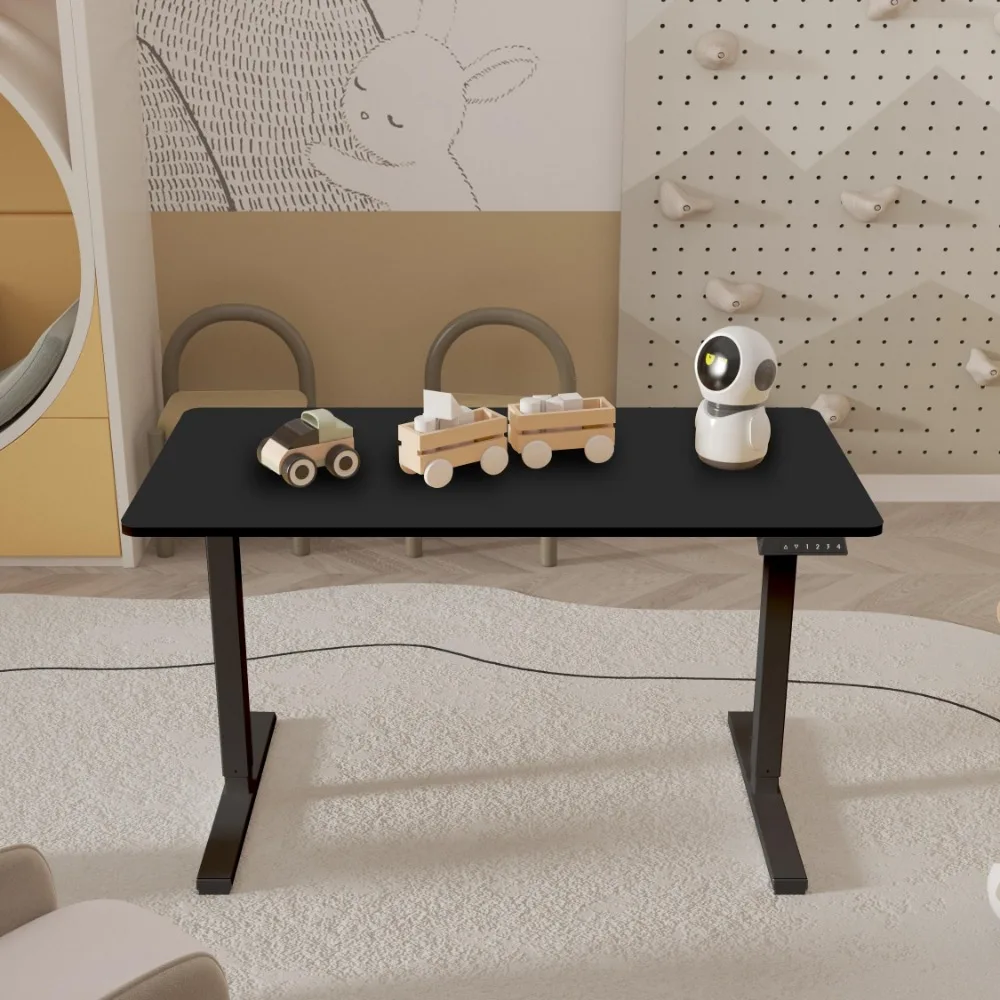 مكتب قائم كهربائي بارتفاع قابل للتعديل للمكتب المنزلي ومكاتب صديقة للبيئة للجلوس ومحطة عمل مع مضادة للتصادم للأطفال والحيوانات الأليفة