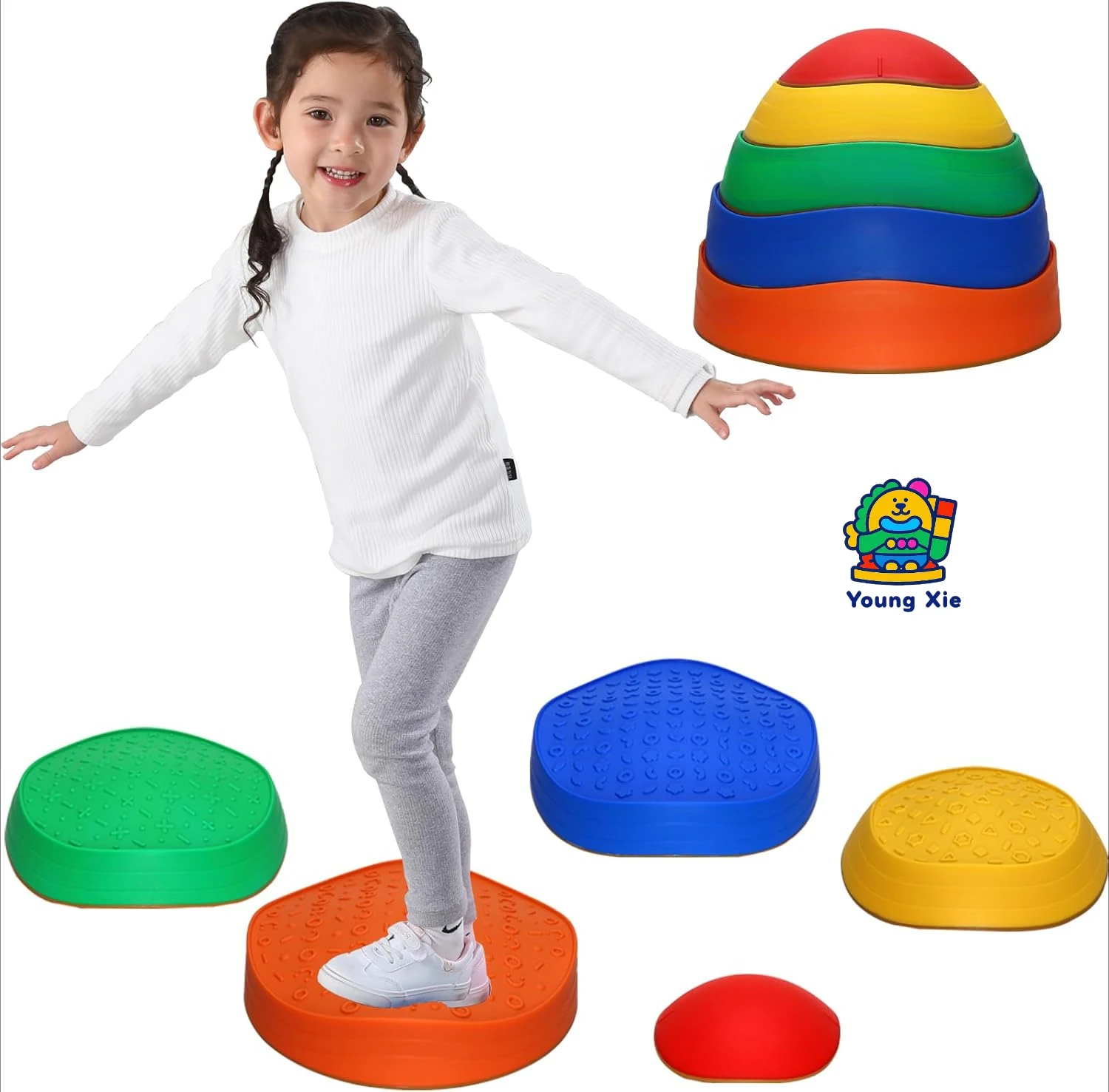 2025 Tactile Stepping Stones Sensory Balance Training Kit for Kids Outdoor Explorer Toys Children's Motor Skill Development