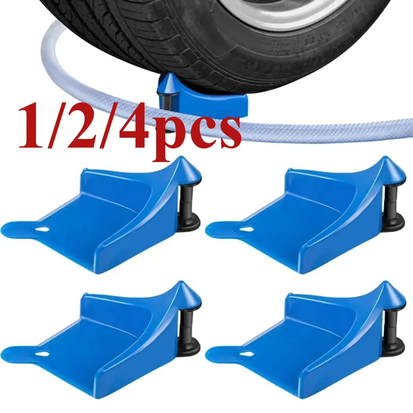 1/4Pcs Car Hose Guide Roller Non Slip Wheel Protector Prevents Pressure Washer Hose Stuck Under Tires Car Washing​