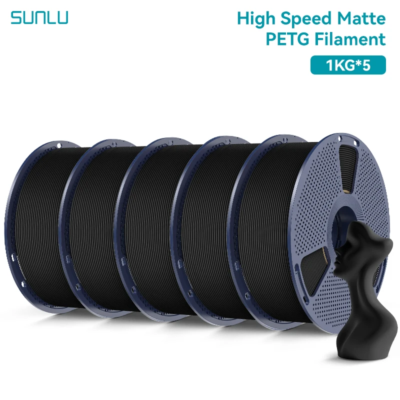 SUNLU Hochgeschwindigkeits-Matt-PETG-Filament 1KG/2KG/3KG/5KG/10KG 1,75mm Ultra-Schneller 600mm/s Druck, Kein Fadenziehen, Für Creality, Bambu Lab