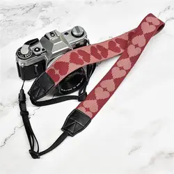 New Colorful Love Heart Style Camera Neck Shoulder Strap Belt Durable Nylon for SLR DSLR Adjustable