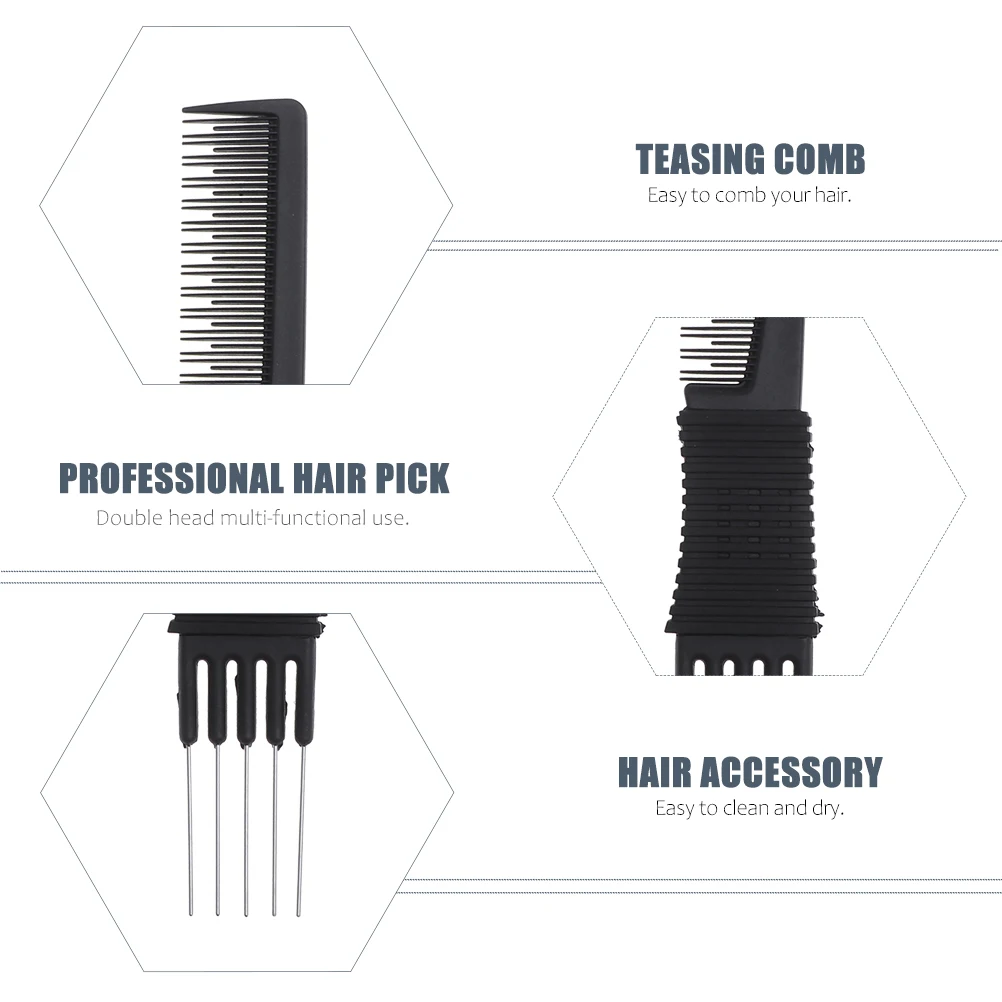 

6pcs Multi-Function Teasing Combs Professional Picks Hairdressing Accessories Portable Hair Comb For Styling Straightening